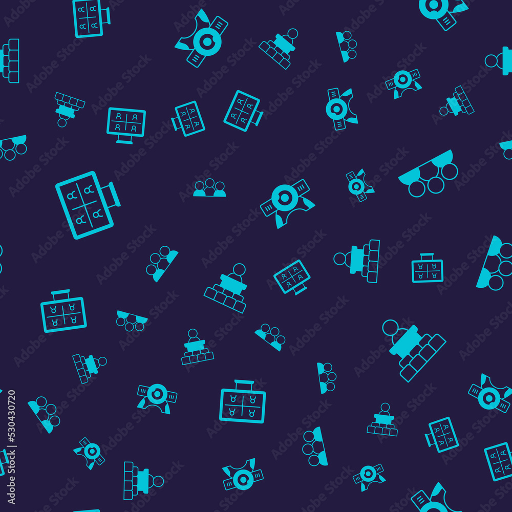 Set Video chat conference, Meeting, Web camera and Speaker on seamless pattern. Vector Set Video chat conference, Meeting, Web camera and Speaker on seamless pattern. Vector