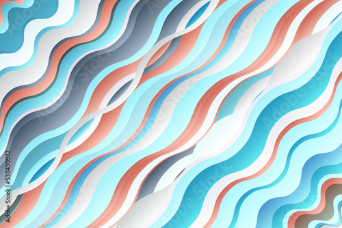 Multicolor Wave abstract art background shape. illustration