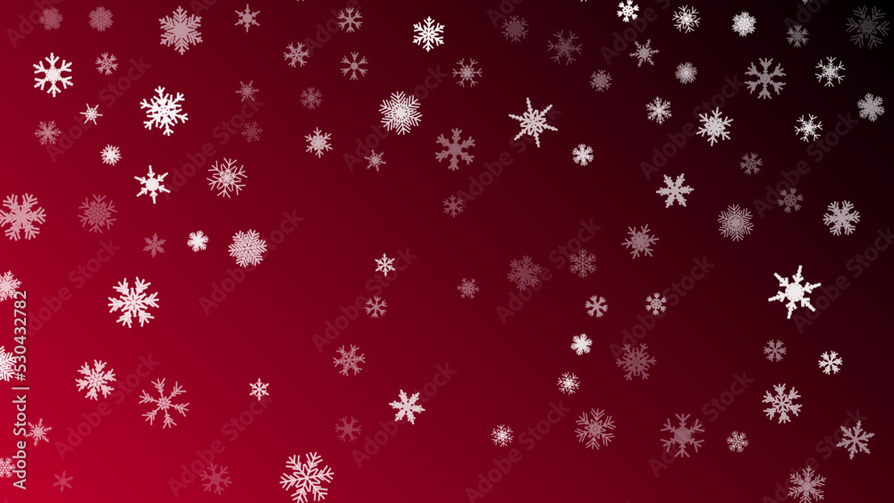 Red Seamless Christmas background snow illustration xmas. happy white