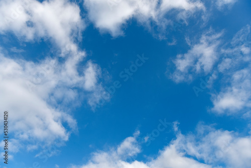 青い空と雲のフレーム