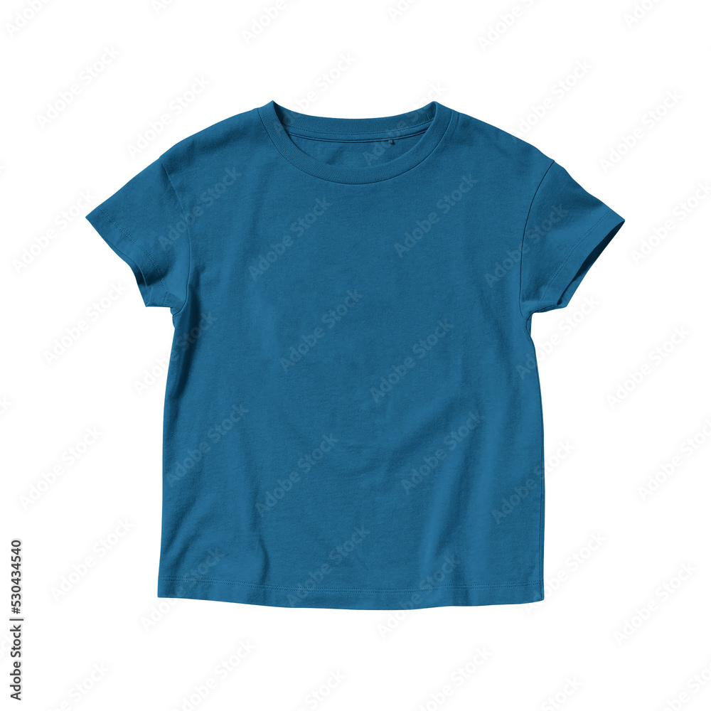 Blank T-shirt Blue Crew Neck Short Sleeve for Kids Blank T-shirt Blue Crew Neck Short Sleeve for Kids