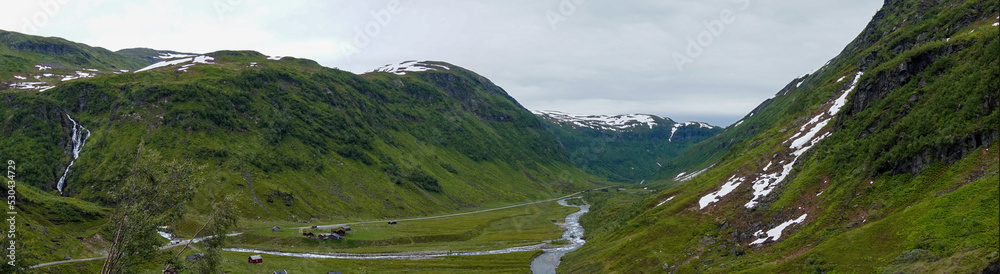 panorama of the mountains in Norway