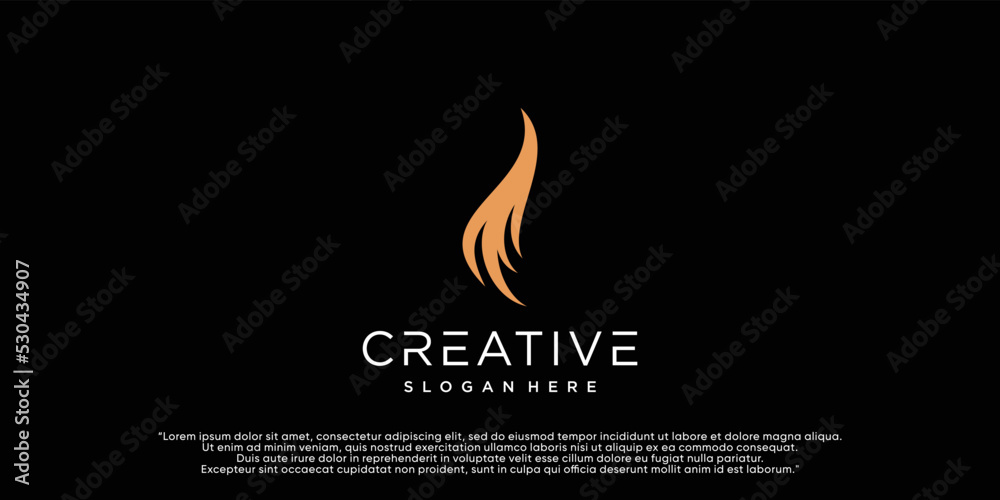Hair logo design with concep simple Premium Vector Hair logo design with concep simple Premium Vector