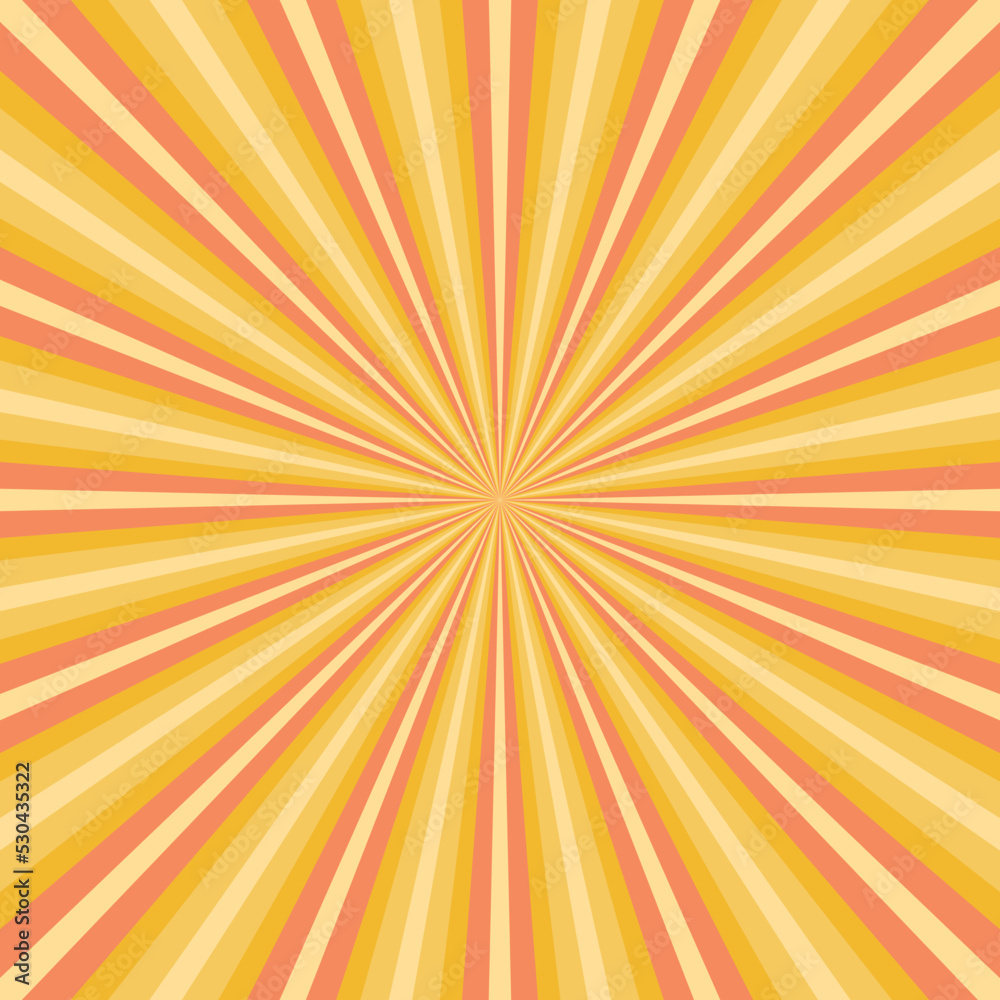 Rays vector yellow beams element. Sunburst shape. Radiating radial lines. Abstract circular shape. Rays vector yellow beams element. Sunburst shape. Radiating radial lines. Abstract circular shape.