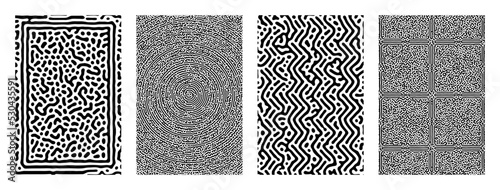 Vector abstract background bio diffusion. black and white