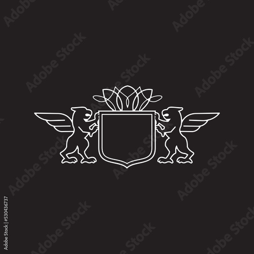 Luxury crest logo vector template
