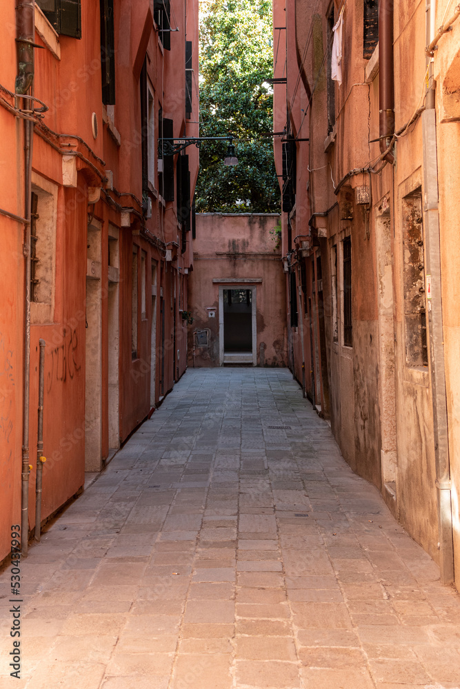 narrow street in venice