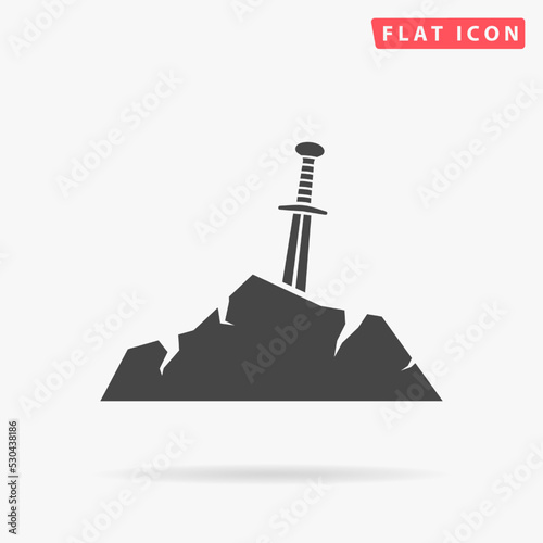 Excalibur flat vector icon