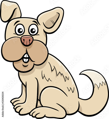 cartoon funny beige dog comic animal character