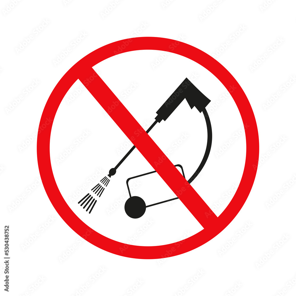 Washing machine is not allowed. Vector illustration Washing machine is not allowed. Vector illustration