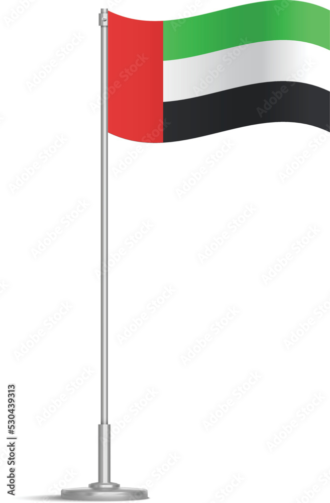 United Arab of Emirates Flag design with holder suitable for many uses , UAE flag United Arab of Emirates Flag design with holder suitable for many uses , UAE flag
