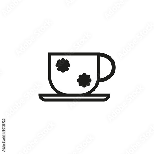 Flat cup icon. Simple flat symbol. Vector illustration. Stock image. 