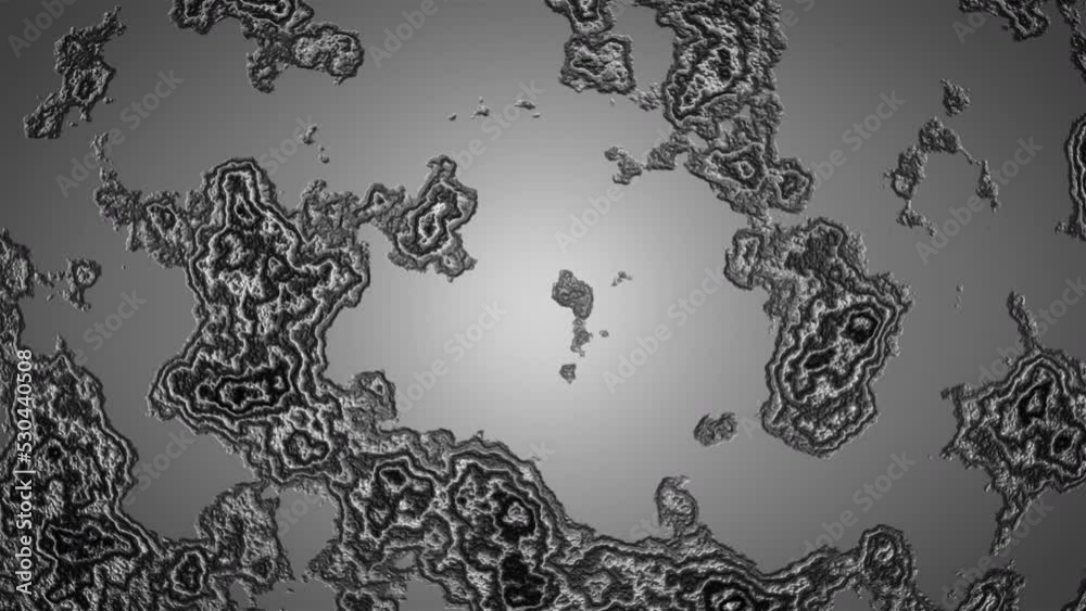 Abstract visualization of microorganisms under microscope. Motion