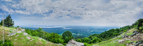 North Rim Vista Panorama at Mt Nebo SP in Russellville Arkansas