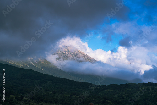 Smooking mountains, Morrone Mountain. Feel good on the Abruzzo's Mountain photo