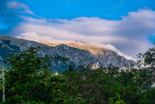 Smooking mountains, Morrone Mountain. Feel good on the Abruzzo's Mountain photo