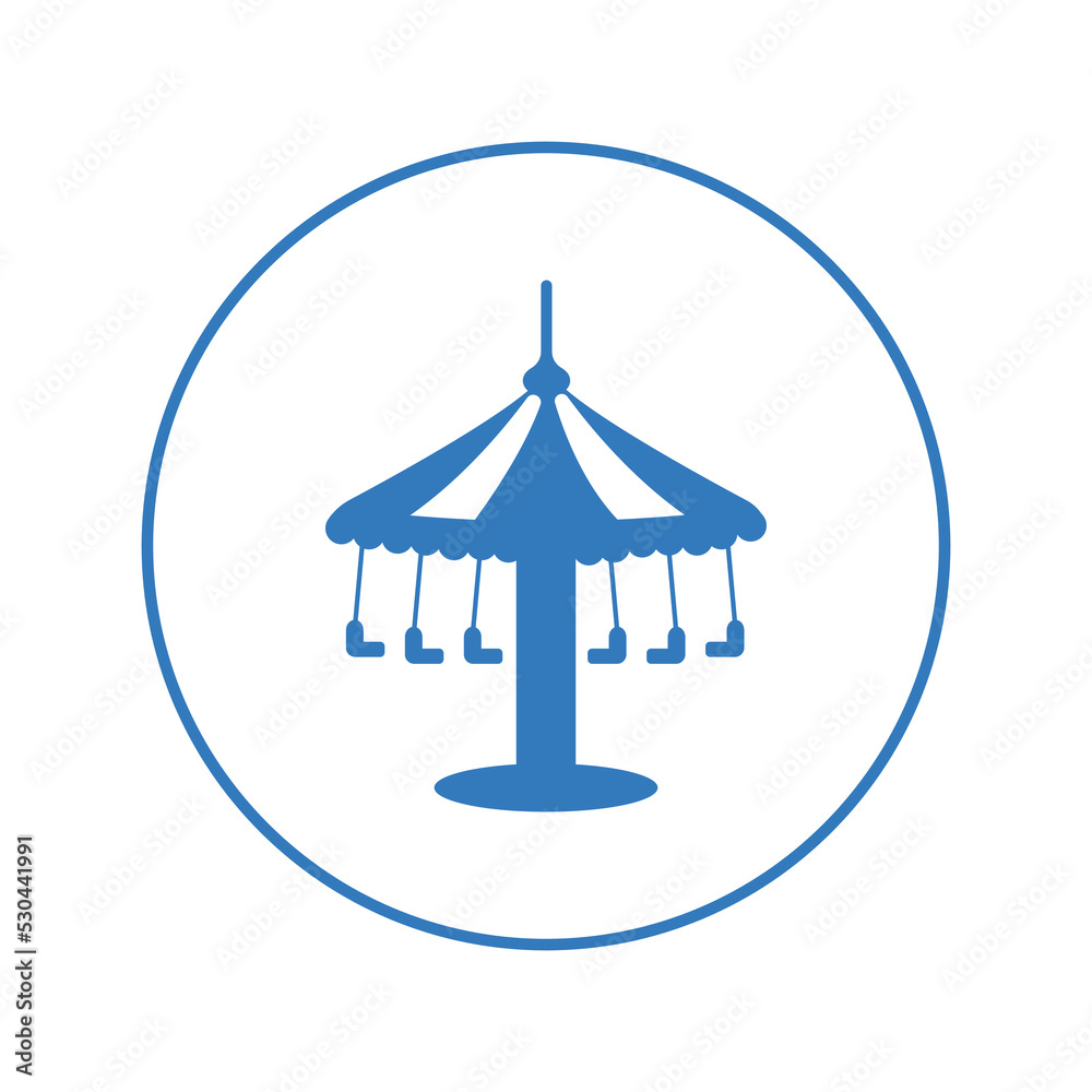 Amusement park ride carousel icon | Circle version icon | Amusement park ride carousel icon | Circle version icon |