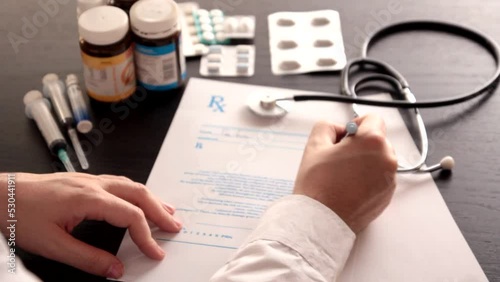 doctor writing perscription