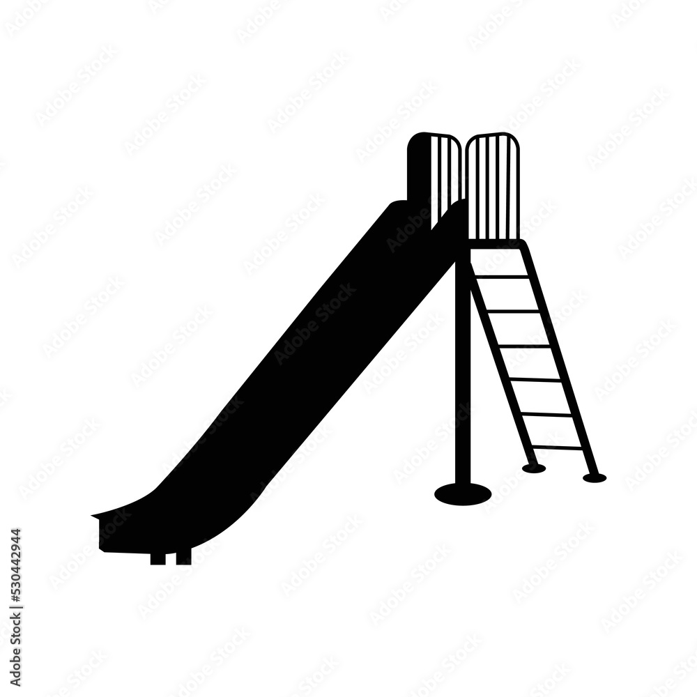 Baby game playground slide icon | Black Vector illustration | Baby game playground slide icon | Black Vector illustration |