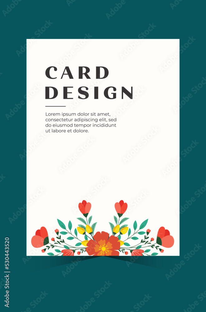 Hand draw floral wedding invitation card set. Floral card design Hand draw floral wedding invitation card set. Floral card design