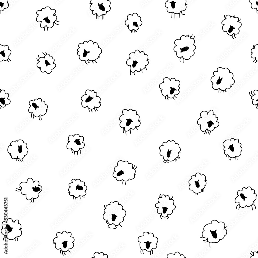 seamless pattern with a laconic pattern of cute sheep seamless pattern with a laconic pattern of cute sheep