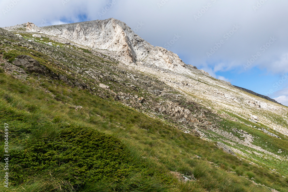 Fototapeta premium Summer view of Pirin Mountain near Vihren Peak, Bulgaria