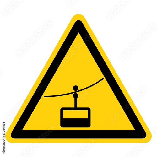 Cable Car Symbol Sign, Vector Illustration, Isolate On White Background Label .EPS10