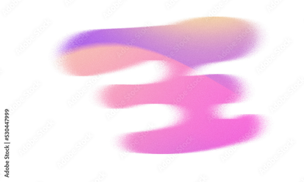 Abstract Grainy and Blurry Shape. Trendy Form with Transparency.