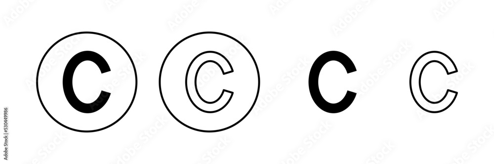 Copyright icon vector. copyright sign and symbol Copyright icon vector. copyright sign and symbol