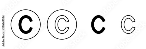 Copyright icon vector. copyright sign and symbol