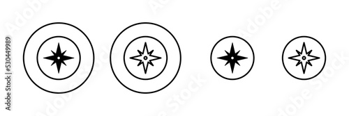 Compass icon vector. arrow compass icon sign and symbol