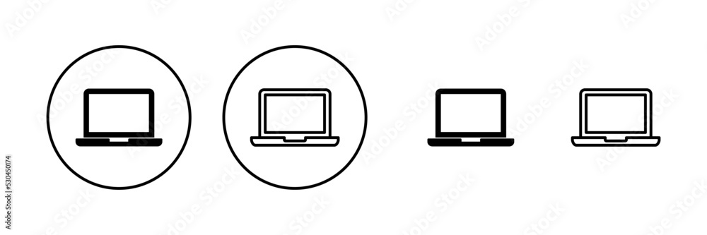Laptop icon vector. computer sign and symbol