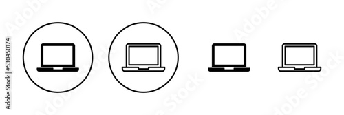 Laptop icon vector. computer sign and symbol
