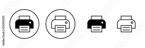 Print icon vector. printer sign and symbol