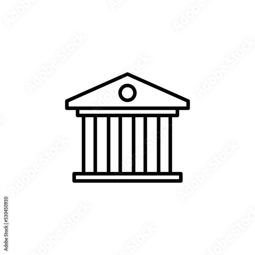 Bank icon for web and mobile app. Bank sign and symbol, museum, university