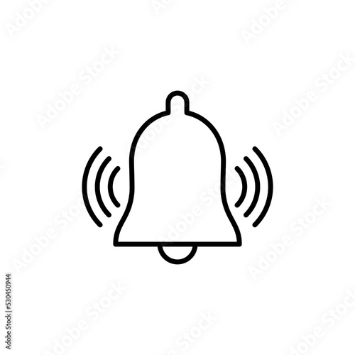 Bell Icon vector for web and mobile app. Notification sign and symbol for web site design