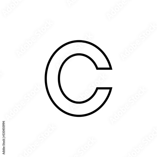 Copyright icon vector for web and mobile app. copyright sign and symbol