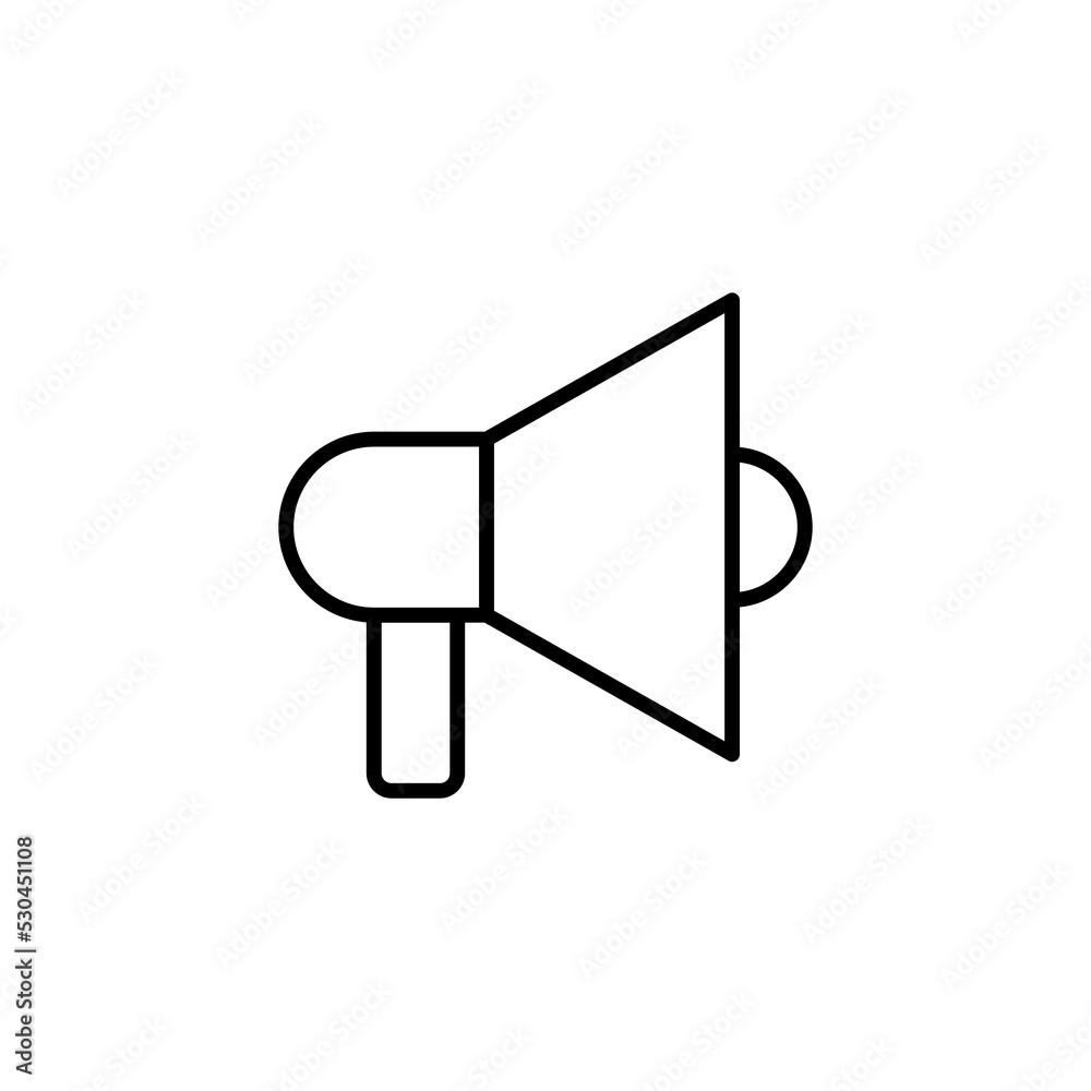 Megaphone icon for web and mobile app. Loudspeaker sign and symbol