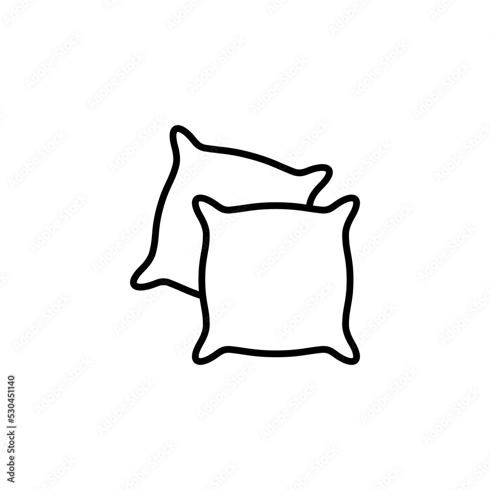 Pillow icon for web and mobile app. Pillow sign and symbol. Comfortable fluffy pillow Pillow icon for web and mobile app. Pillow sign and symbol. Comfortable fluffy pillow