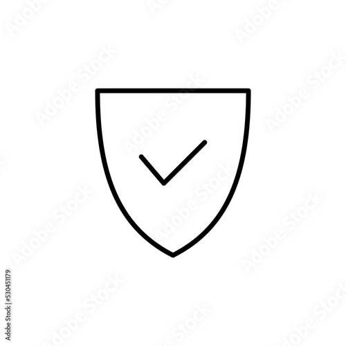 Shield check mark icon for web and mobile app. Protection approve sign. Insurance icon