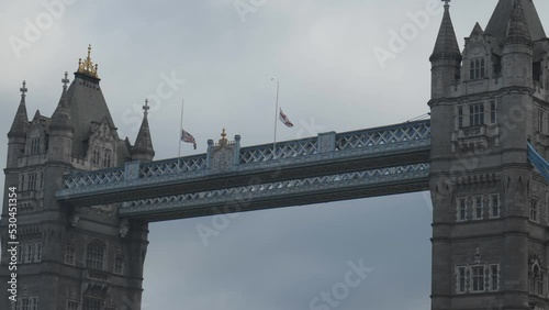 Flags at half-mast due to Queen Elizabeth death mourning. photo