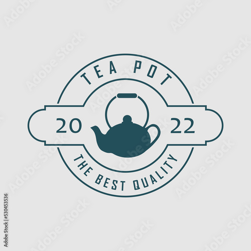 Beverage coffee and tea teapot logo vector illustration design