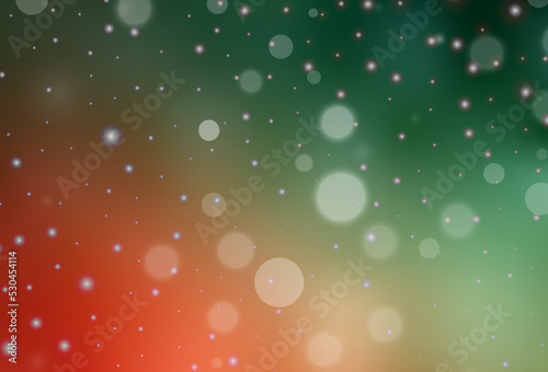 Light Green, Red vector pattern in Christmas style.