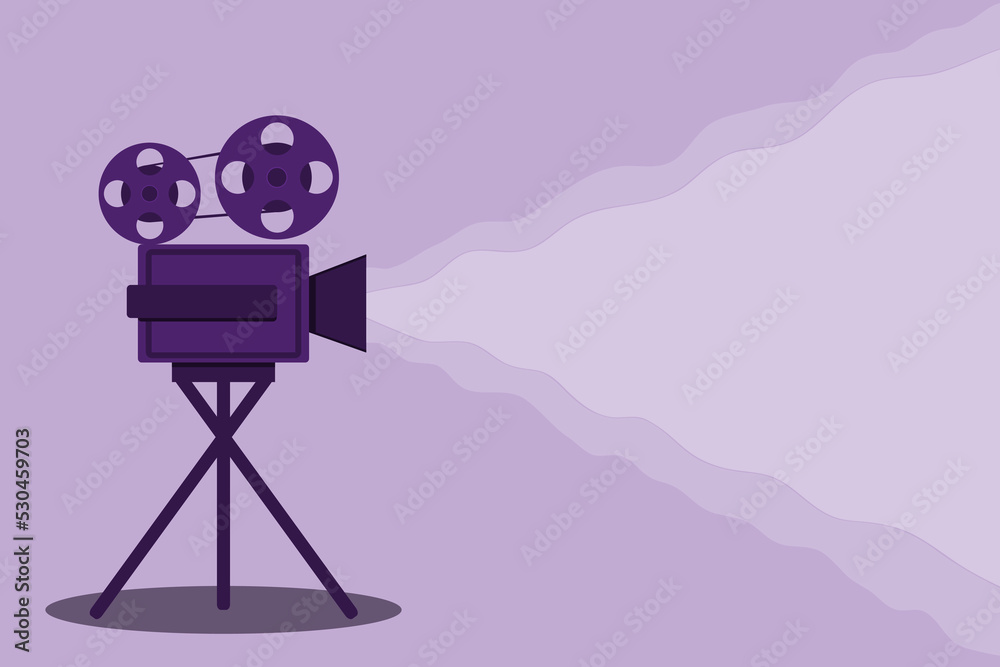 Obraz premium purple cinema movie vector background