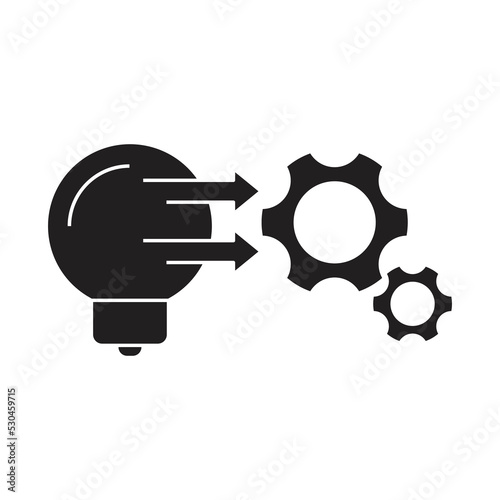 Implementation icon. Process icon, isolated on white background. vector illustration