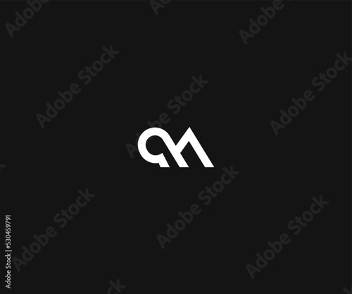 QM, MQ initial logo monogram designs modern vector templates photo