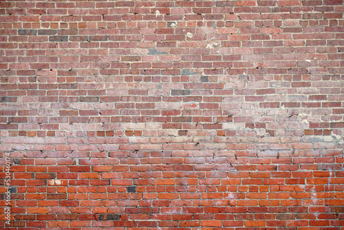 facade view of old grunge brick wall background