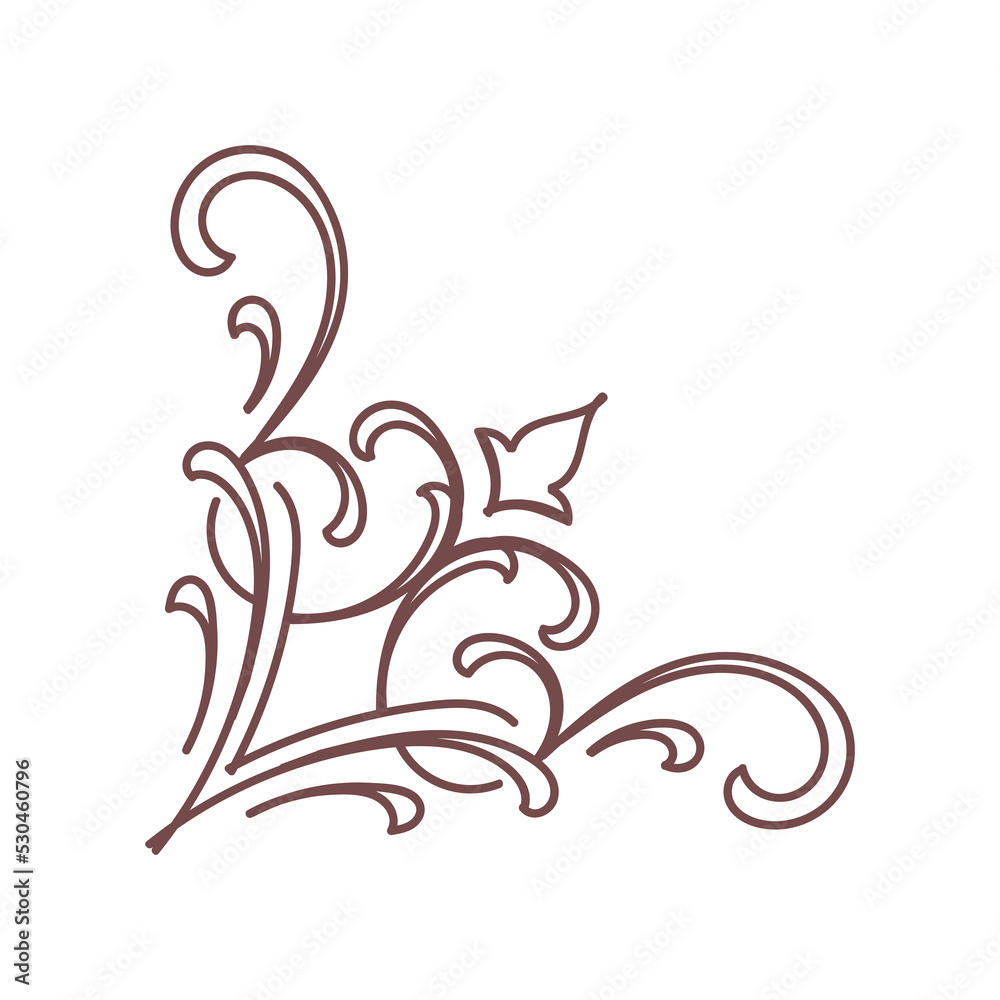 Fototapeta premium corner border ornament