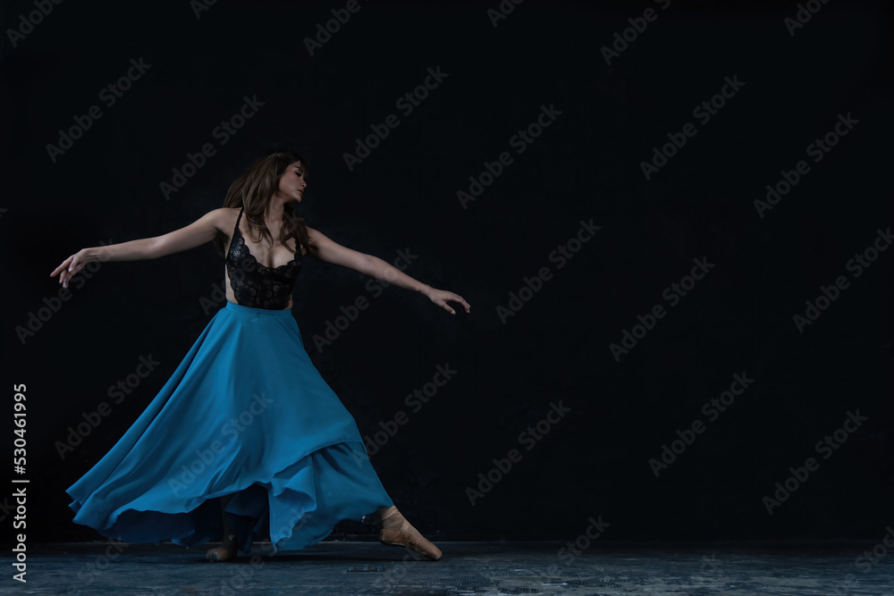 woman dancing.ballet dancer in dress. dancer in a dress. dancer in a dress on a black background woman dancing.ballet dancer in dress. dancer in a dress. dancer in a dress on a black background