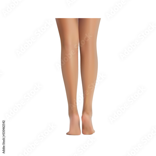 Women's legs on white background vector illustration